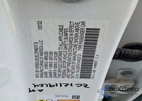 2022 Acura Tlx Technology z USA, uszkodzony, nr VIN 19UUB5F41NA002121